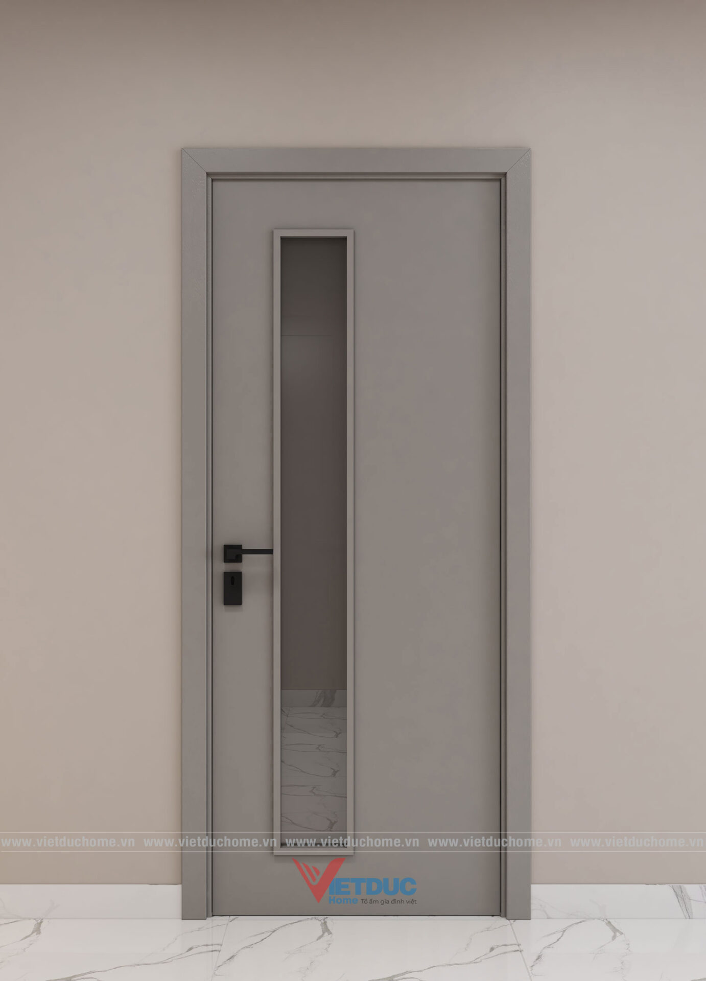 Cửa composite VD-P08 ô kính dài